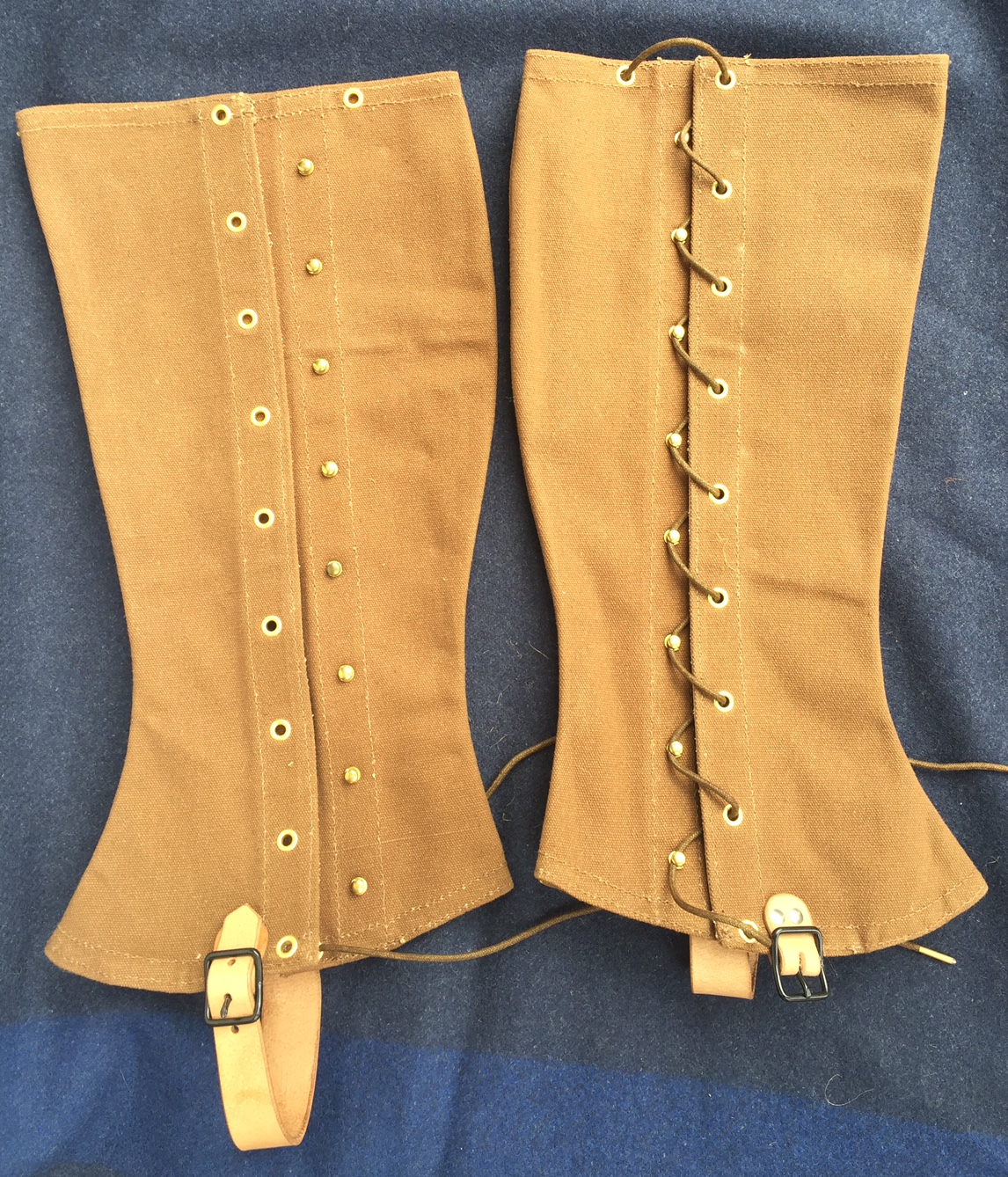 US M1897 Dark Brown Canvas Leggings (Gaiters) | WPG